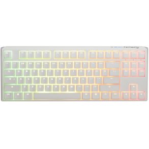 Ducky One 3 Classic Pure White TKL Gaming RGB LED - MX-Brown tastatur Spil USB Tysk Hvid