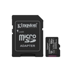 Kingston Technology 64 GB microSDXC Canvas Select Plus Gen3 100 MB/s A1-kort + adapter