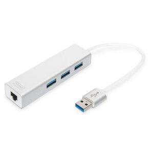 Digitus DA-70250-1 dockingstation USB 3.2 Gen 1 (3.1 Gen 1) Type-A Slv, Hvid