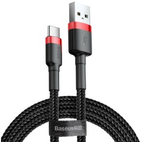 Baseus Cafule USB-kabel 2 m USB A USB C Sort, R�d