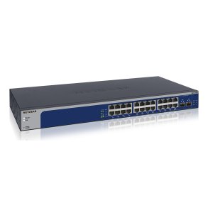 NETGEAR XS724EM Administreret L2 10G Ethernet (100/1000/10000) 1U Bl�, Gr�