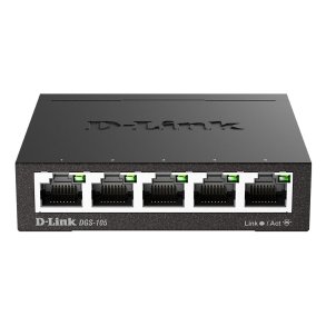 D-Link DGS-105 Ikke administreret L2 Gigabit Ethernet (10/100/1000) Sort