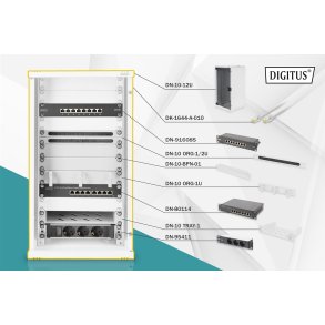 Digitus DN-10-SET-3 stativ 12U V�gmonteret stativ Gr�