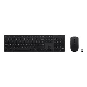 Lenovo 4X31R64328 tastatur Mus inkluderet Kontor RF tr�dl�s + Bluetooth Tysk Sort