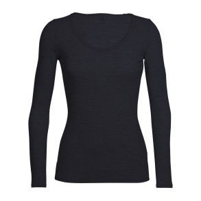 Icebreaker 103194001 M skjorte & top T-shirt Scoop krave Lang�rmet Lycra, Merinould, Nylon