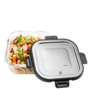 GEFU 12757 enhed til madopbevaring Firkant Container 0,8 L Sort, Transparent 1 stk