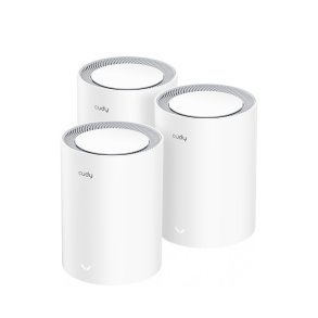 Cudy M3000 3-PACK mesh Wi-Fi-system Dual-band (2,4 GHz / 5 GHz) Wi-Fi 6 (802.11ax) Gr, Hvid 1 Intern