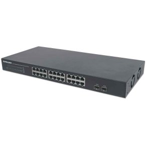 Intellinet 561044 netvrksswitch Ikke administreret L2 Gigabit Ethernet (10/100/1000) 1U Sort