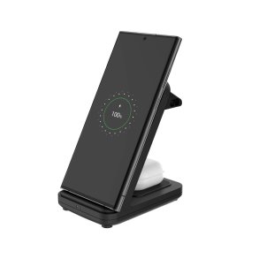 FIXED FIXPOS-U-BK oplader til mobil enhed SmartWatch, Smartphone, Hovedtelefoner Sort USB Tr�dl�s opladning Hurtig opladning Indend�rs