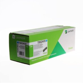 Lexmark 72K2XCE tonerpatron 1 stk Original Bl