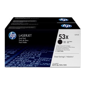 HP Originale 53X LaserJet-tonerpatroner med hj kapacitet, sort, 2-pak