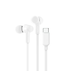 Belkin SoundForm Headset Ledningsfrt I rerne Musik/hverdag USB Type-C Hvid