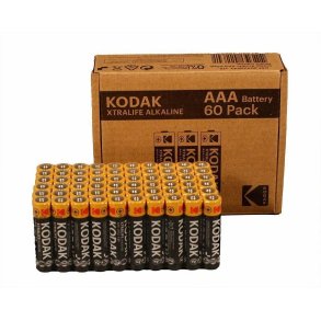 Kodak XTRALIFE AAA LR3 alkalibatterier, 60 stk.