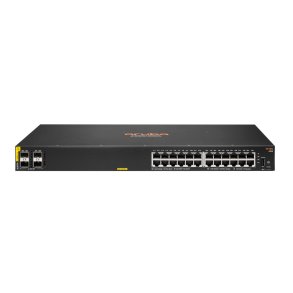 HPE Aruba Networking CX 6100 24G Class4 PoE 4SFP+ 370W Administreret L3 Gigabit Ethernet (10/100/1000) Strm over Ethernet (PoE) 1U Sort