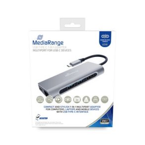 MediaRange MRCS510 dockingstation USB 3.2 Gen 1 (3.1 Gen 1) Type-C S�lv