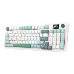 REDRAGON K719WG-RGB-PRO Galatin tastatur USB + RF Wireless + Bluetooth Hvid, Gr�n