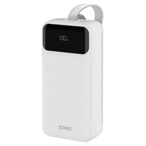SAVIO BA-11 POWERBANK 30000 mAh, hvid
