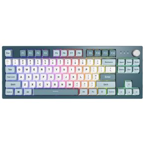 Montech MKey TKL tastatur Spil USB Mrkegr, Lyse Bl, Hvid