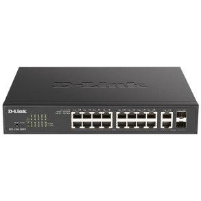 D-Link DGS-1100-18PV2 netv�rksswitch Administreret L2 Gigabit Ethernet (10/100/1000) Str�m over Ethernet (PoE) 1U Sort