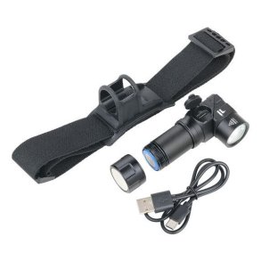 TROIKA ECO KNICKLICHT MICRO Sort H�ndlommelygte + pandeb�nd med lommelygte SMD LED