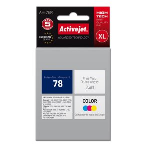 Activejet Ink AH-78R til HP-printer, erstatning for HP 78 C6578D; Premium; 36 ml; farve