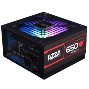 Azza PSAZ-650W(ARGB) enhed til str�mforsyning 20+4 pin ATX ATX Sort
