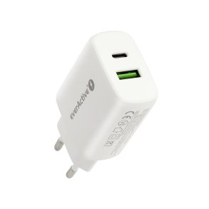 Charger 1 x USB Quick Charge 3.0, 1 x USB-C PD PPS 25W white