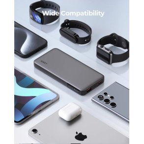 AUKEY Powerbank PB-Y41, 10 000 mAh, 30 W (pilka) Lithium polymer (LiPo) 10000 mAh Gr