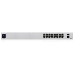 Ubiquiti UniFi 16-Port PoE Administreret L2/L3 Gigabit Ethernet (10/100/1000) Str�m over Ethernet (PoE) 1U S�lv