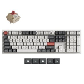 Keychron Q6 Ultra 8K tastatur Universel USB + RF Wireless + Bluetooth Hvid