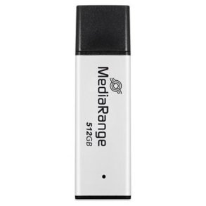 MediaRange MR1904 USB-n�gle 512 GB USB Type-A 3.2 Gen 1 (3.1 Gen 1) Sort, S�lv