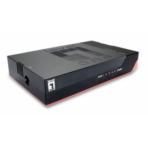 LevelOne GSW-0507 netv�rksswitch Ikke administreret Gigabit Ethernet (10/100/1000) Sort, R�d