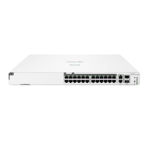 HPE Aruba Networking Networking Instant On Switch 20p Gigabit CL4 4p Gigabit CL6 PoE 2p 10GBT 2p SFP+ 370W 1960 Administreret L2+ Gigabit Ethernet (10/100/1000) Str�m over Ethernet (PoE) 1U Hvid