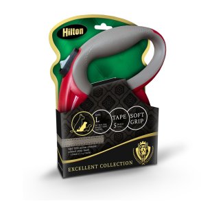 HILTON Smart dog L (30kg) - automatisk line - bordeaux-gr� - 5 m