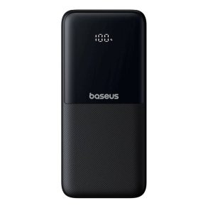 Baseus Lipow Powerbank med dobbelt indbygget kabel og display 10000 mAh 22,5 W Sort
