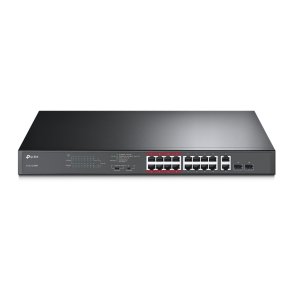 TP-Link TL-SL1218MP netv�rksswitch Ikke administreret Fast Ethernet (10/100) Str�m over Ethernet (PoE) Sort