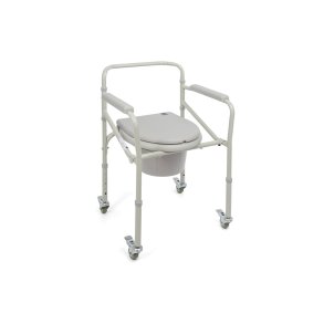 TIMAGO TGR-R KT 023C Toiletstol p hjul sammenklappeligt transportabelt toilet til seniorer