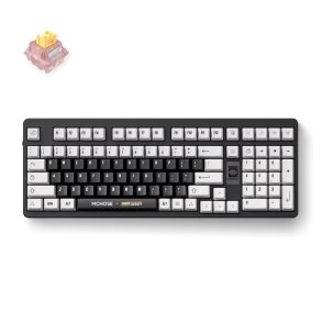 MCHOSE x Unbox Therapy - UT98 tastatur Spil USB + RF Wireless + Bluetooth Sort