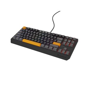 GENESIS Thor 230 TKL tastatur Spil USB + RF Wireless + Bluetooth QWERTY Sort, Gr, Orange