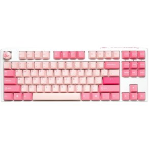 Ducky One 3 TKL Gossamer Pink tastatur Spil USB US engelsk Lyserd, Hvid
