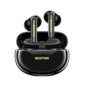 Buxton BTW 7200 Black Tuya - Tr�dl�se in-ear-h�retelefoner med opladningsetui, sort