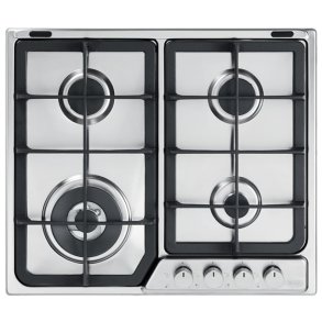 DeLonghi TAF 46 PRO kogeplade Rustfrit st�l Indbygget 58 cm Gaskomfur 4 zone(s)