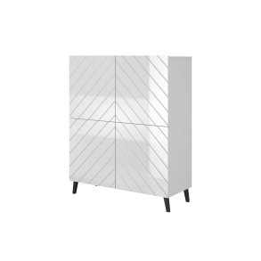 Reol ABETO 100,5 x 40 x 121,5 cm hvid/blank hvid