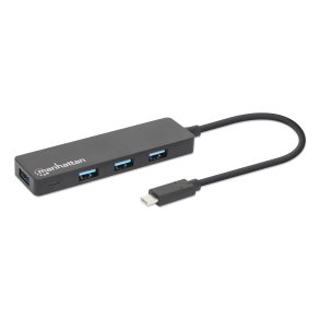 Manhattan 164924 interface hub USB 3.2 Gen 1 (3.1 Gen 1) Type-C 5000 Mbit/s Sort