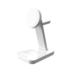 mophie Snap+ 3-in-1 Wireless Charge Stand Headset, Smartphone, SmartWatch Hvid USB Tr�dl�s opladning Hurtig opladning Indend�rs