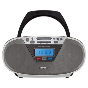 Aiwa BBTU-400SL b�rbar stereosystem Analog & digital 6 W FM S�lv MP3-afspilning