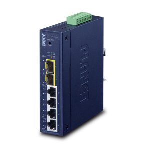 PLANET Industrial L2/L4 4-Port Administreret L2/L4 Gigabit Ethernet (10/100/1000) Bl