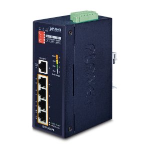 PLANET ISW-504PT netv�rksswitch Ikke administreret L2 Fast Ethernet (10/100) Str�m over Ethernet (PoE) Sort