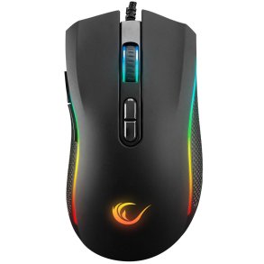 RAMPAGE SMX-R44 V2 MACRO BLACK-mus 12800 DPI RGB LED