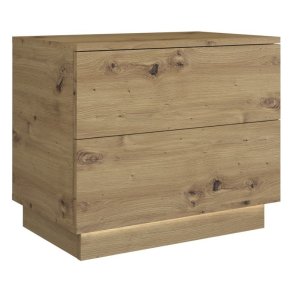 Topeshop S2 ARTISAN sengelampe & sengebord 2 skuffe(r) Egetr